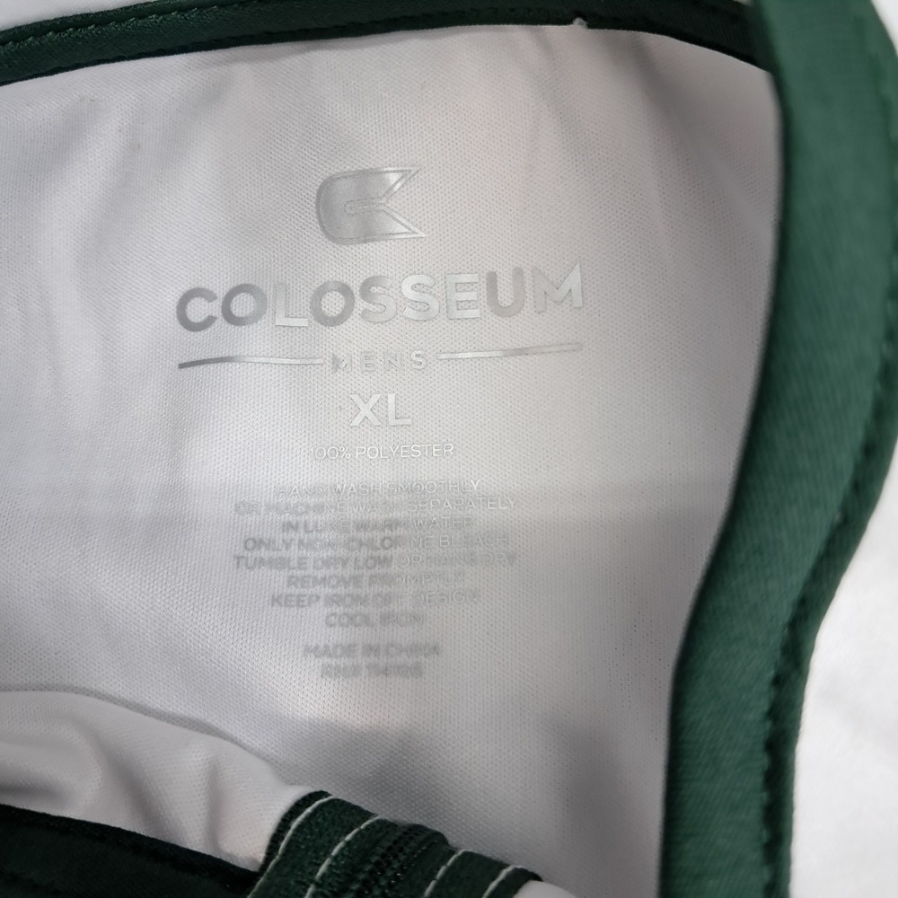 Colosseum Mens Michigan State Spartans XL Quarter Zip Pullover White Green MSU - Picture 8 of 12